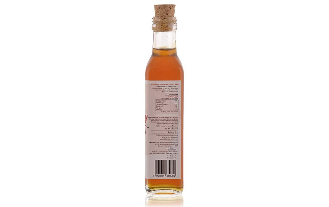 Organic Origins Lychee Honey Made By Bees   Glass Bottle  350 grams